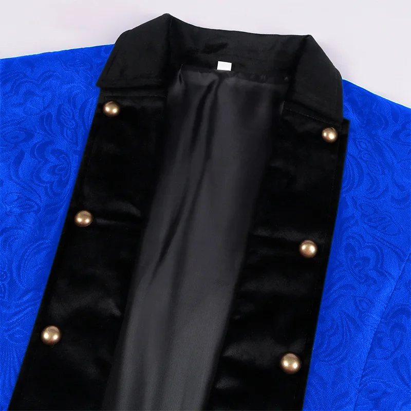 عصر النهضة القرون الوسطى Steampunk الرجال امرأة خندق معطف وقميص مجموعة خمر الأمير معطف الفيكتوري الإدواردي تأثيري حلي