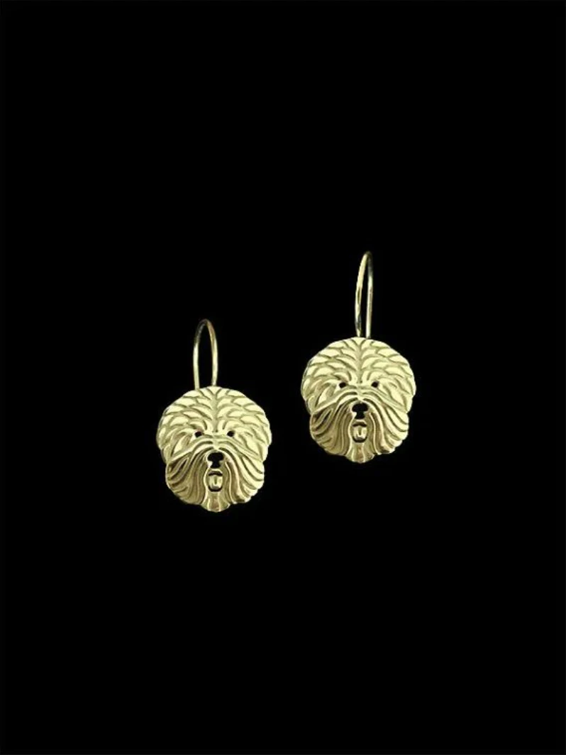 Trendy Old English Sheepdog Drop Earrings