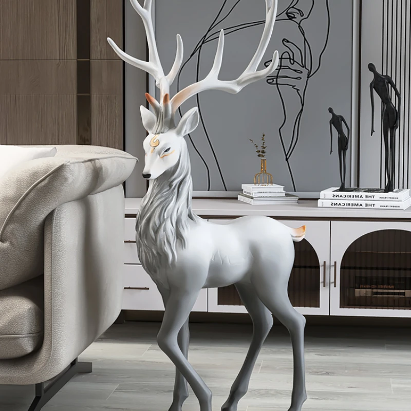 

Nordic Deer Living Room Decoration Large Floor Creative Sofa TV Cabinet Side Decoration Hallway Housewarming Gifts