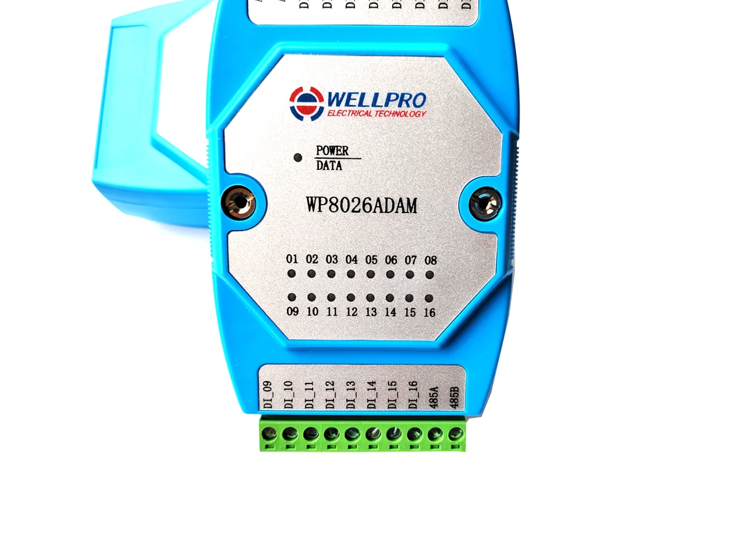 WELLPRO WP8026ADAM 16DI modulo di ingresso digitale optoaccoppiatore isolato RS485 MODBUS RTU comunicazioni