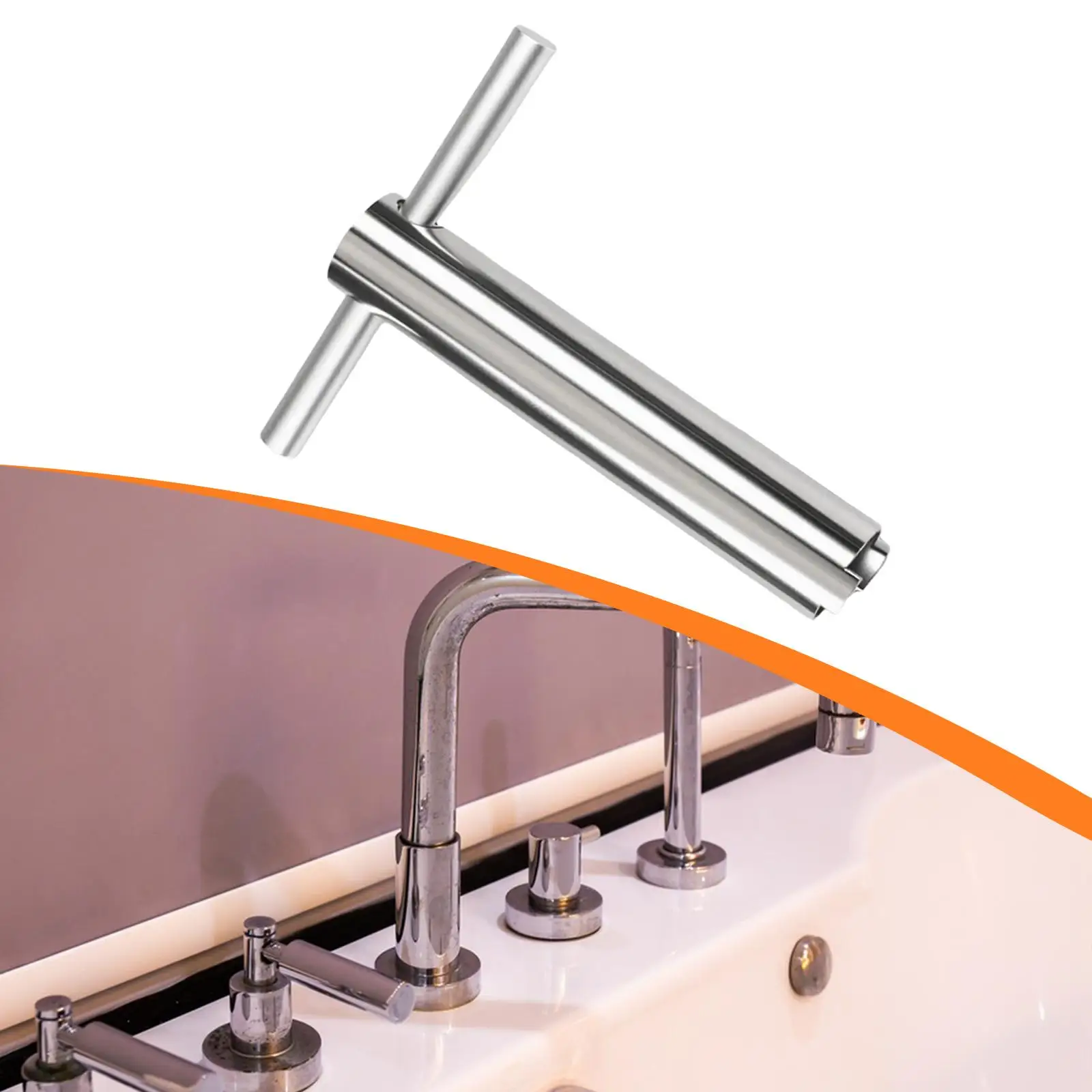 Practical Removal Tool Kit Portable Stainless Steel Retainer Puller for Faucet Repair and Maintenance