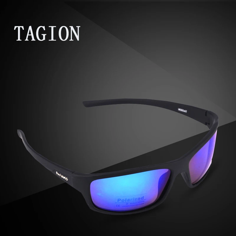 2024 TAGION Luxury Designer Brand Men\'s Sports Sunglasses Polarized UV400 Outdoor Eyewear Driving Lenses Black Glasses TG5104