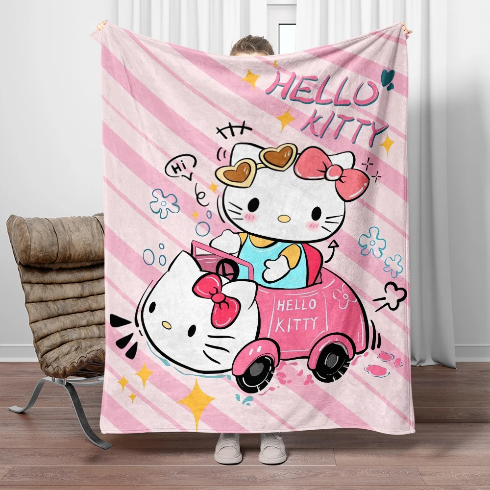 Sanrio Kuromi Melody Hello Kitty Blanket blankets.Used for sofas,beds,living rooms, travel picnics,blankets,gifts,thin blankets