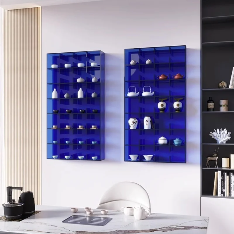 Teetassehalter, Acryl-Rack, Wandmontage, Teekannen-Präsentationsständer, einfach und modern