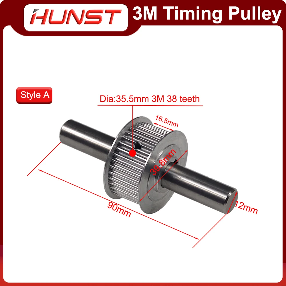 HUNST 3M aluminum alloy synchronous wheel cutting and engraving machine motor pulley 38/60/72 tooth space width 16mm/14.5mm