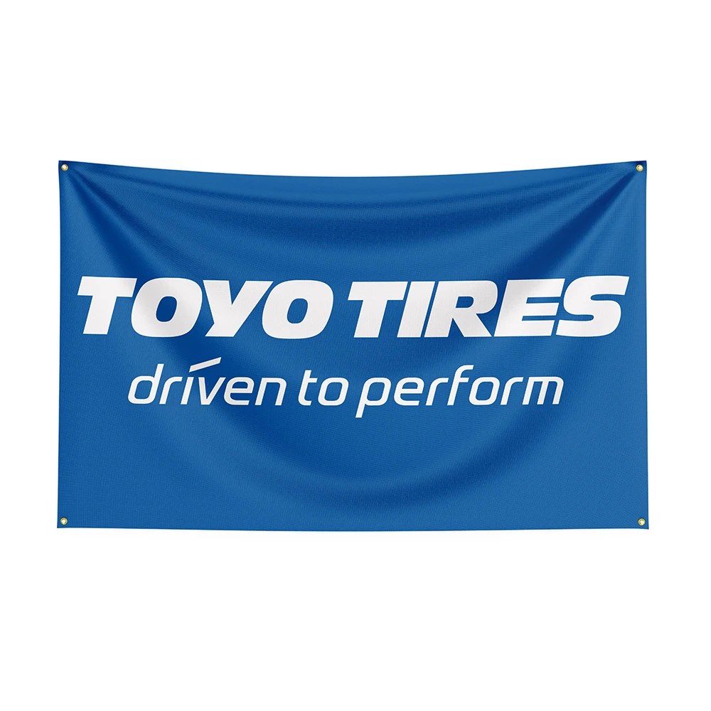 90x150cm Toyo Tires Flag Polyester Printed Car Parts Banner For Decor