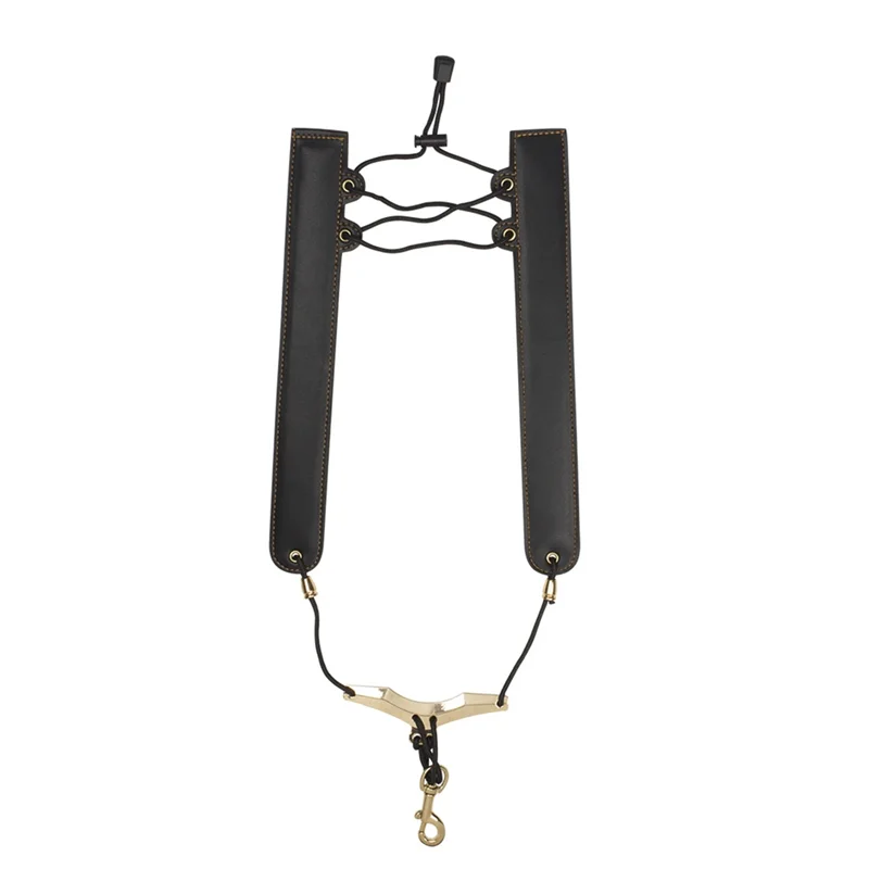 ABVL-색소폰 스트랩 PU 가죽 접이식 어깨 스트랩 관악기 액세서리 색소폰 어깨 스트랩