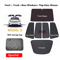 Glass Roof Skylight Sunshade For Tesla Model X Mesh Sun Shades Front Rear Sunroof Blind Shading Net Decorative Car Accessories