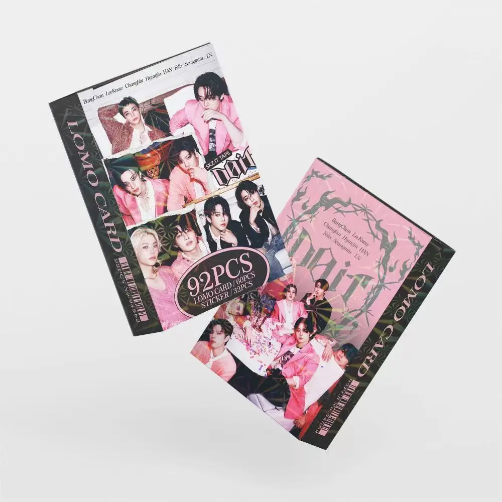 92-teiliges SKZ IT TAPE: DO IT Neues Album Fotokarten-Set - Koreanische Idol Sammel-LOMO-Karten mit Bonus-Aufklebern