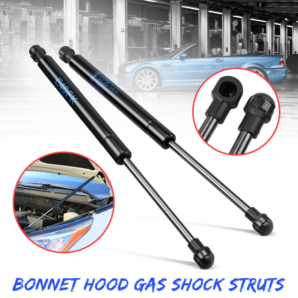 

1Pair Bonnet Hood Lift Supports Gas Shock Struts for BMW E46 323Ci 323i 325i 328i 330Ci 51238202688