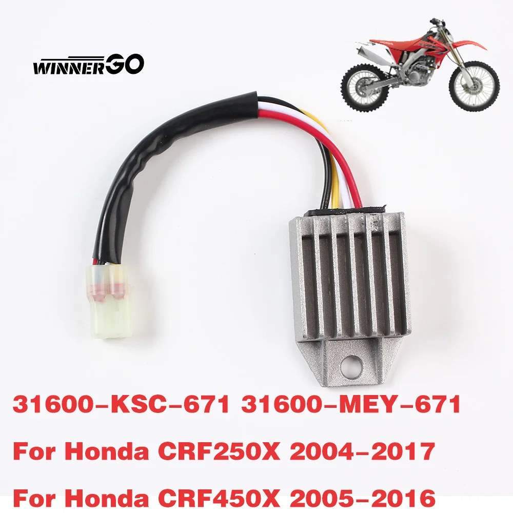 Motorcycle Voltage Regulator Rectifier for Honda CRF450X CRF 450 X CRF250X CRF 250 X 31600-KSC-671 ASIAWING LD450 31600-MEY-671