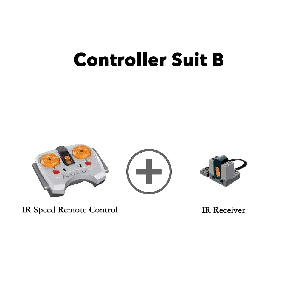 Accesorios técnicos MOC, piezas de función de potencia, bloques de construcción, juguetes, coches, tren, Motor, velocidad, receptor de Control remoto, caja de batería