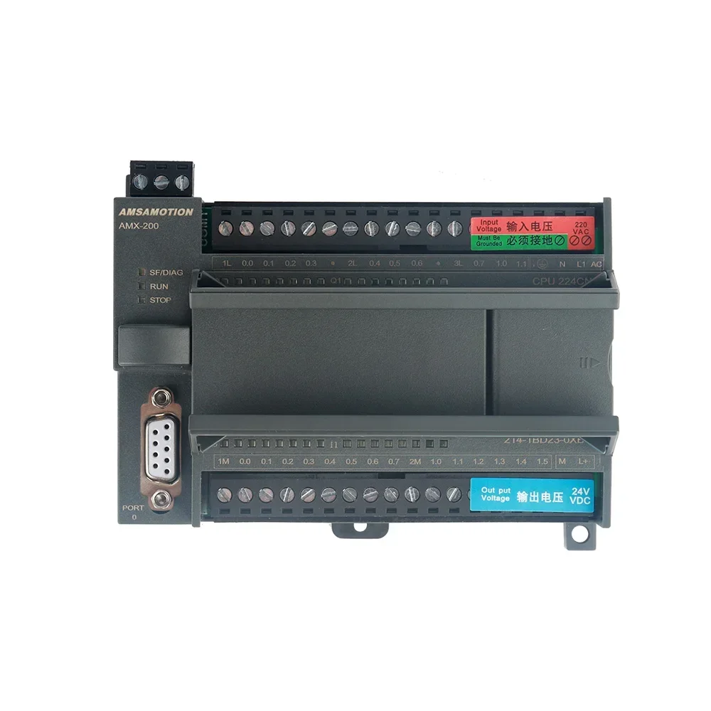 Imagem -03 - Amsamotion-saída do Relé 2141bd23 Siemens Compatível Cpu224xp Plc 14di 10do 220v ca Rs485