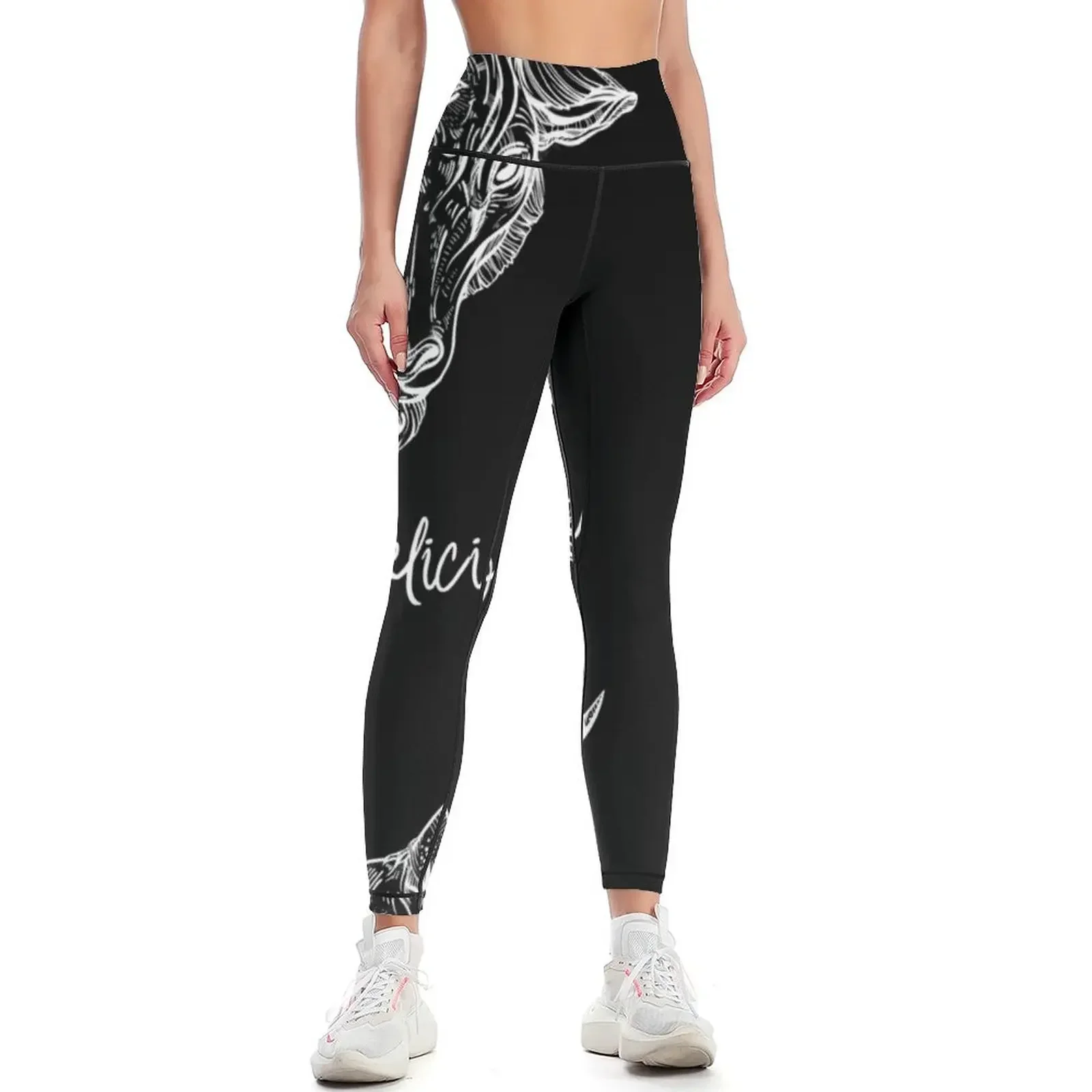 

Black Phillip the Goat - Live Deliciously Leggings Fitness woman workout shorts sport pants Women sportwear Womens Leggings