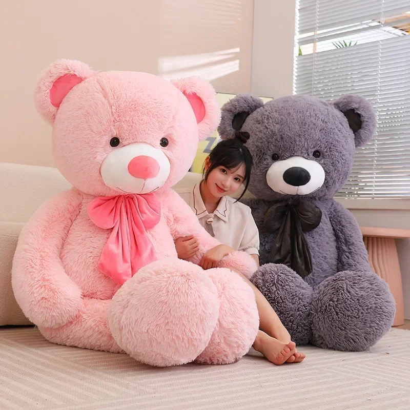 Orso di grandi dimensioni peluche animali di peluche bianco marrone grigio rosa orso regalo di compleanno morbido sonno placare cuscino bambino accompagnare bambole
