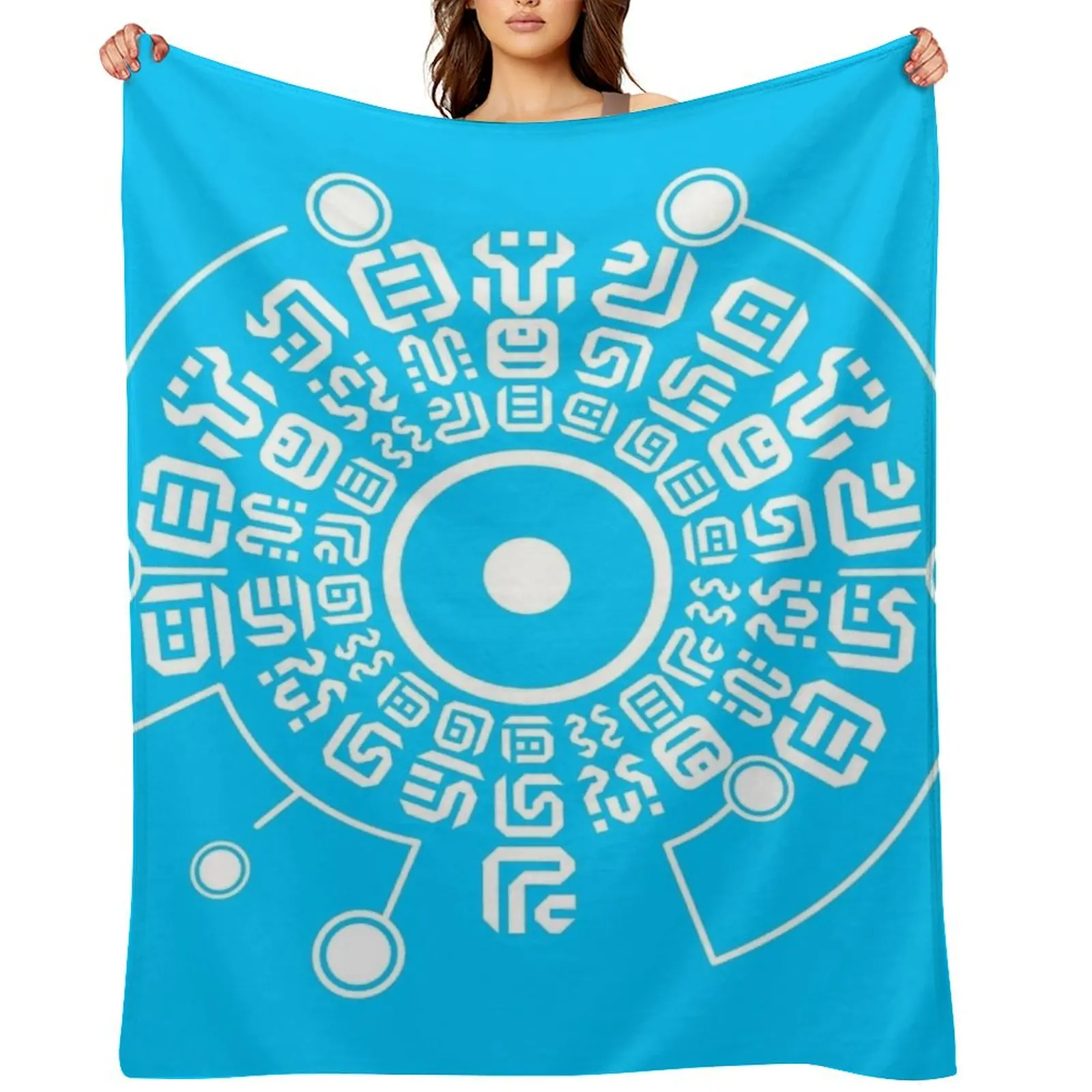 

Sheikah Rune Throw Blanket Nap Beautifuls Kid'S Polar Blankets