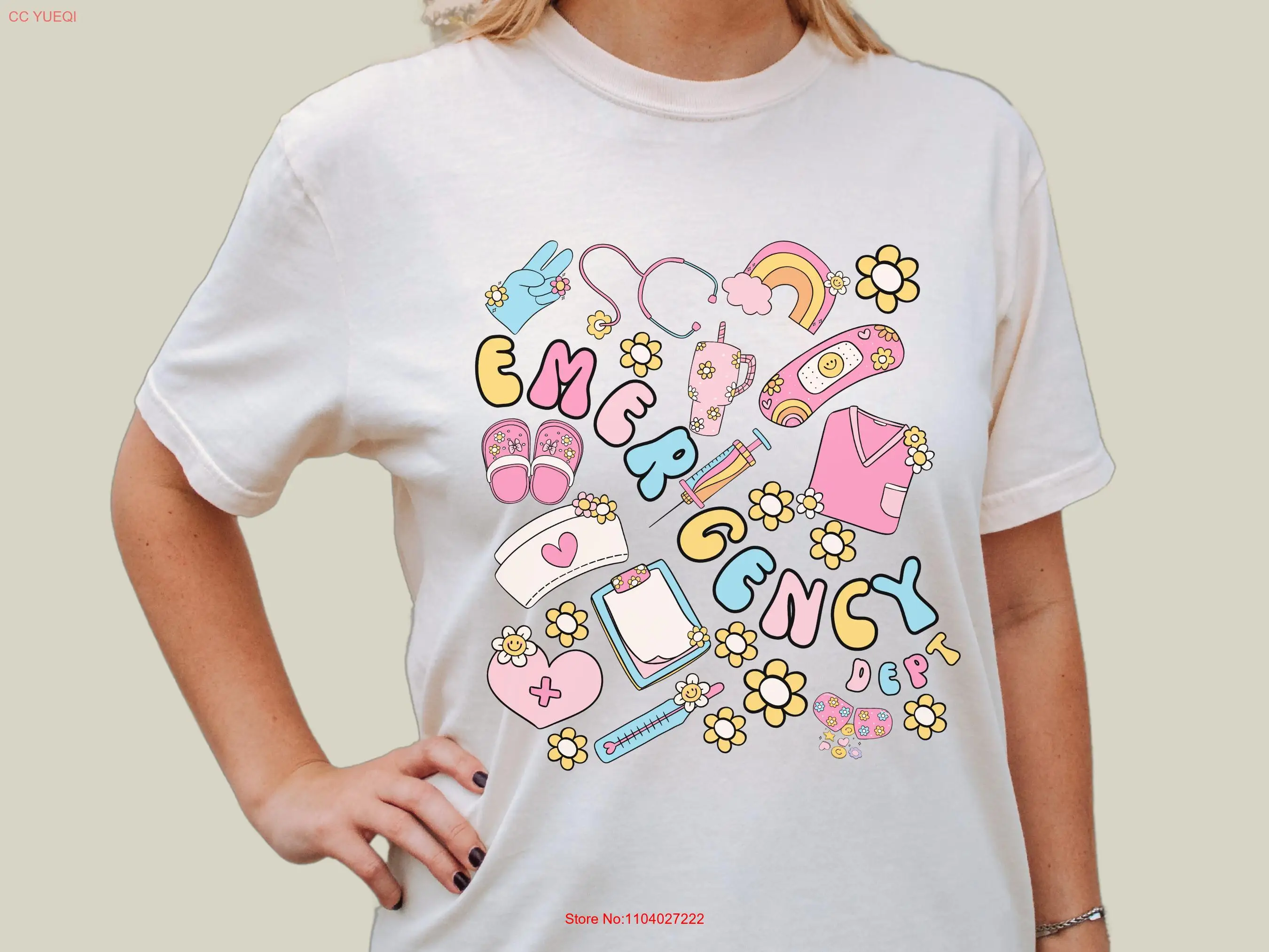 

Emergency Department Nurse T Shirt for Registered Top Nursing School Grad RN Graduation New ER long or short sleeves