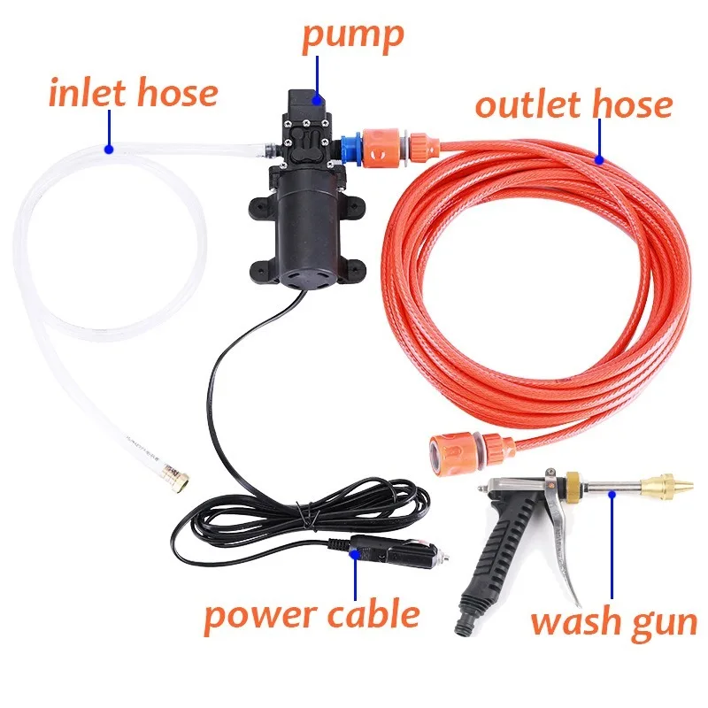 High Pressure Car Electric Washer Wash Pump Set Portable Auto Washing Machine Kit With Car Charger DC 12V 100W 160PSI