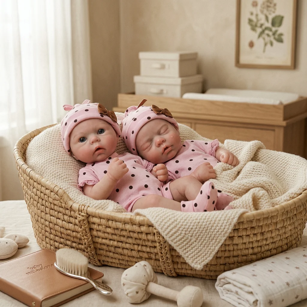 13 Inch Full Body Silicone Reborn Doll Open‑Mouth Design Lifelike Hand Painted Waterproof Collectible Art Doll For Adult Collectors Birthday Holiday Gift（TT）