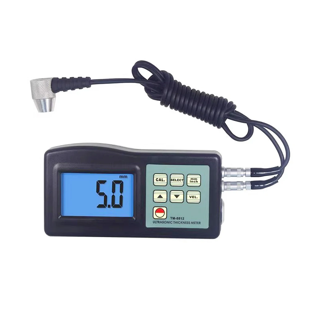 Ultrasonic Thickness Gauge TM-8812 range 1.2mm ~ 200mm pipe steel plate aluminum glass plastic metal digital thickness gauge