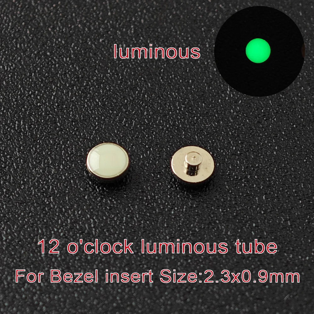 Lume PIP ที่12สำหรับฝาเซรามิกใส่ชิ้นส่วนนาฬิกาสีเขียวสีฟ้าส่องสว่างและอะไหล่ทดแทน