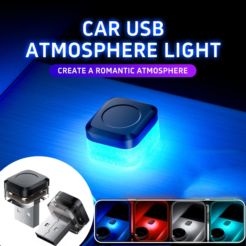 

New USB Car Interior Ambient Atmosphere Light LED Signal Lights Auto Reading Lamp Decorations Night Lights Interior Accessories