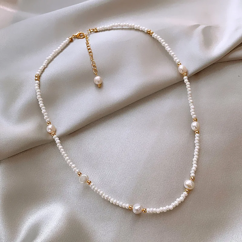 Förderung Schmuck Trendy Natürliche Süßwasser Perle 14K Gold Gefüllt Damen Ketten Halskette Großhandel Für Frauen Geschenke – Detail 5