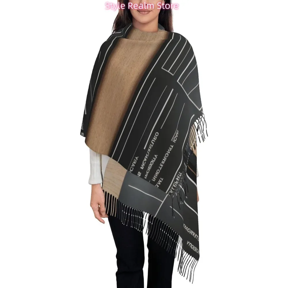 

Movies Clapperboard Print Polyester Scarf Breathable Fashion Accessory For Travel And Everyday Wear