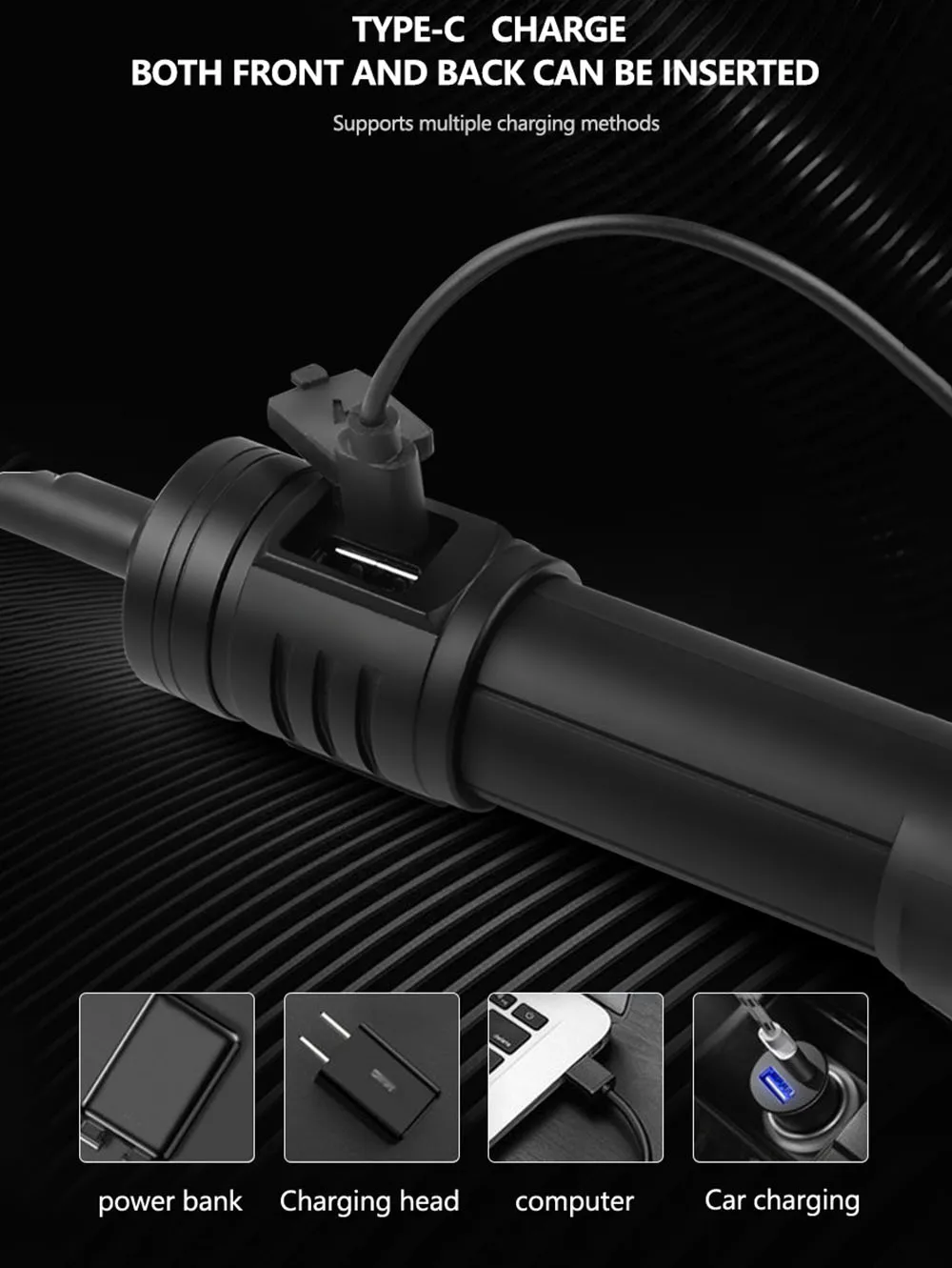 Outdoor reading lights LED Flashlight Flexible COB LED Work Light Magnetic Car Repairing Inspection Lamp Outdoor Camping Emergen