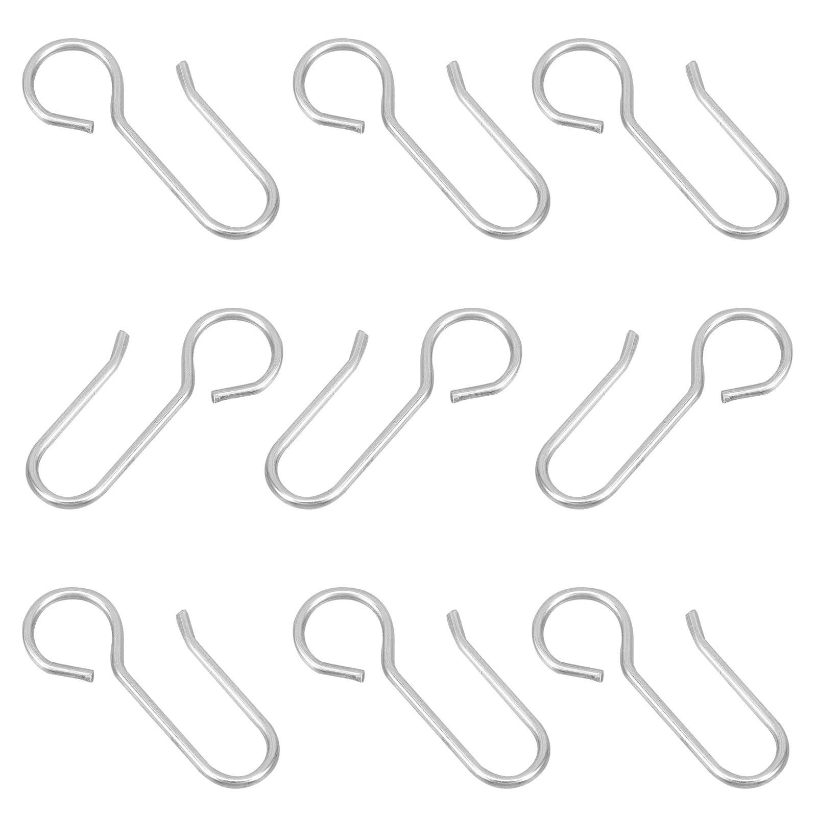 60 Pcs Hook Ceiling Curtain Hooks for Track Coat Hanger Curtains Silver Metal Clips