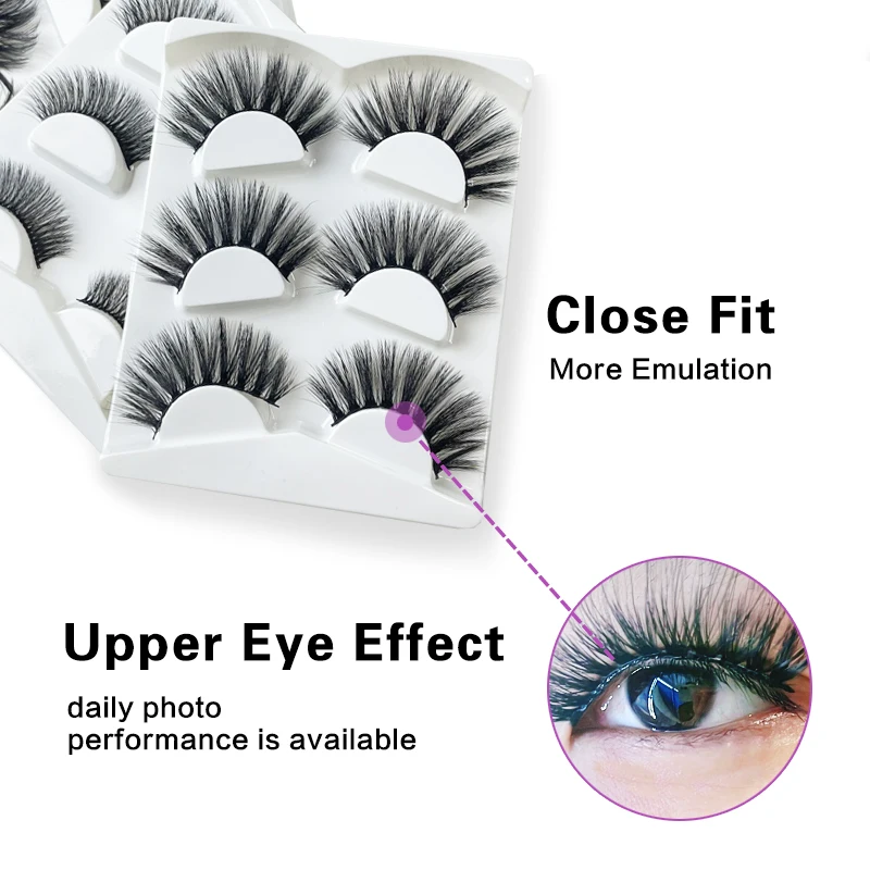 3Pairs 3D Fiber Lashes Natural Eyelashes Dramatic False Eyelashes Faux Cils Makeup Wholesale Fake Eyelash Extension Maquiagem