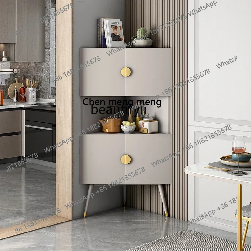 Living Room Light Luxury Corner Cabinet Sofa Side Cabinet Corner Cabinet Corner Locker Corner Triangle Storage Rack