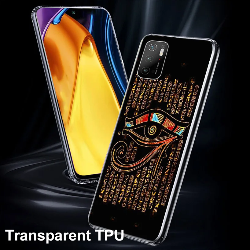 Sacred Eye of Horus Egypt Fresco Phnoe Case for Xiaomi Poco X5 Pro X4 Gt X3 Nfc M5S M4 M3 M2 F3 F2 F1 Mi Note 10 Lite A2 A3 Uniq