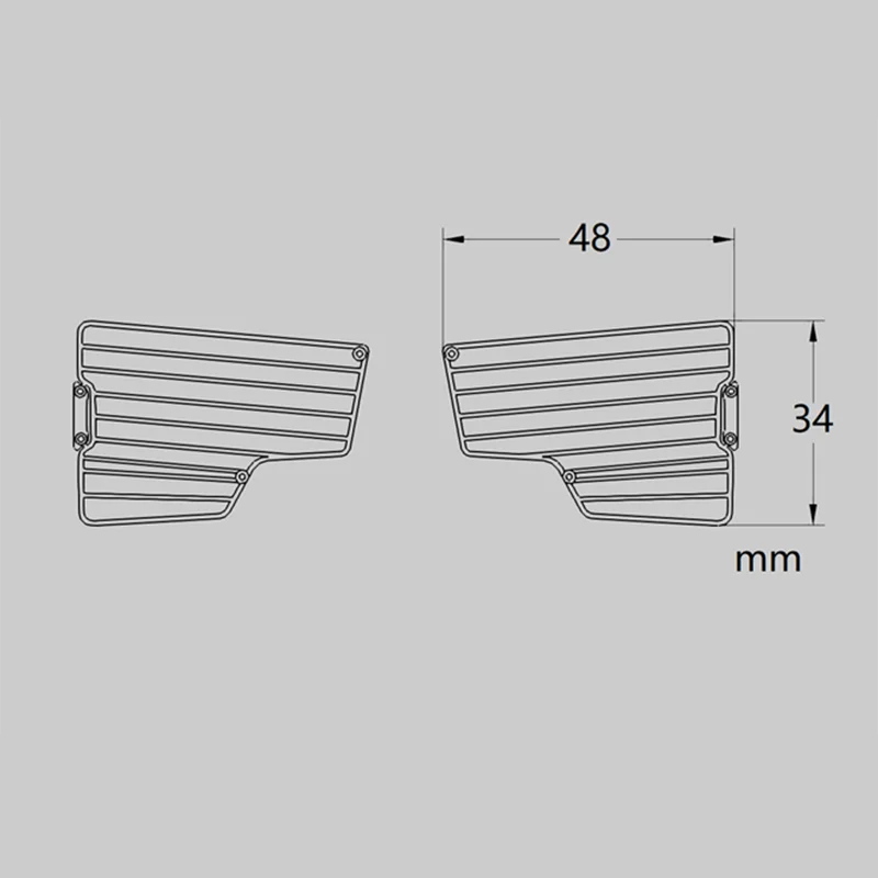 Pantalla protectora de faro de Metal a escala 1:14 para camión volquete Tamiya RC para BENZ Arocs 3363 3348, piezas de bricolaje para coche, 1 par