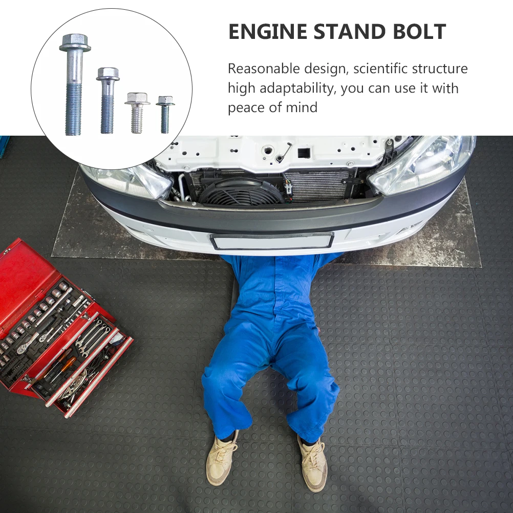 

12pcs Transmission Bolt Kit For Series Engines Engine Stand Bell Housing Bolts Set Steel High Precision Replacement Auto