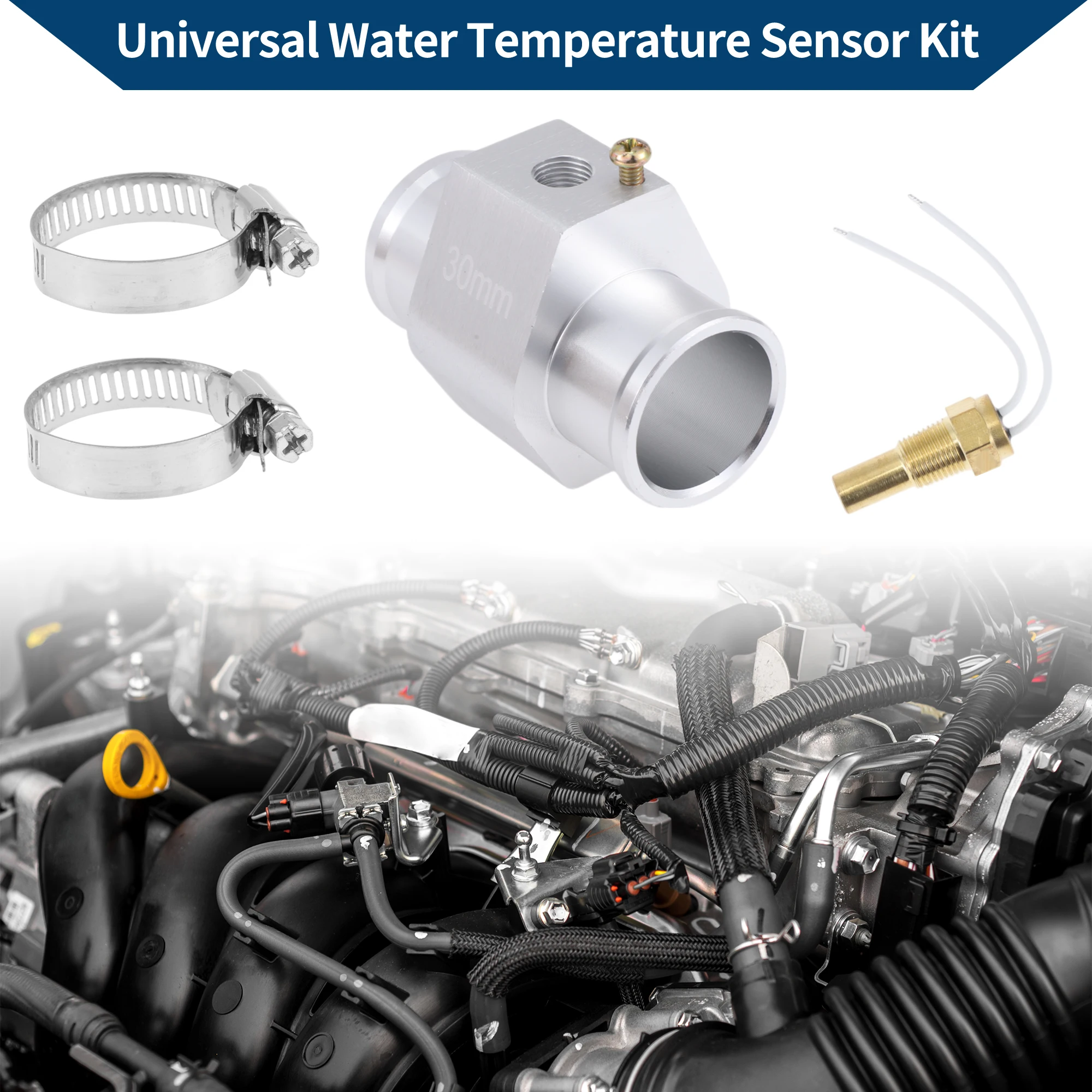 UXCELL Kit de sensor de temperatura del agua 1/8 "NPT 1,18" 210'F encendido - 195'F apagado refrigeración automática del radiador