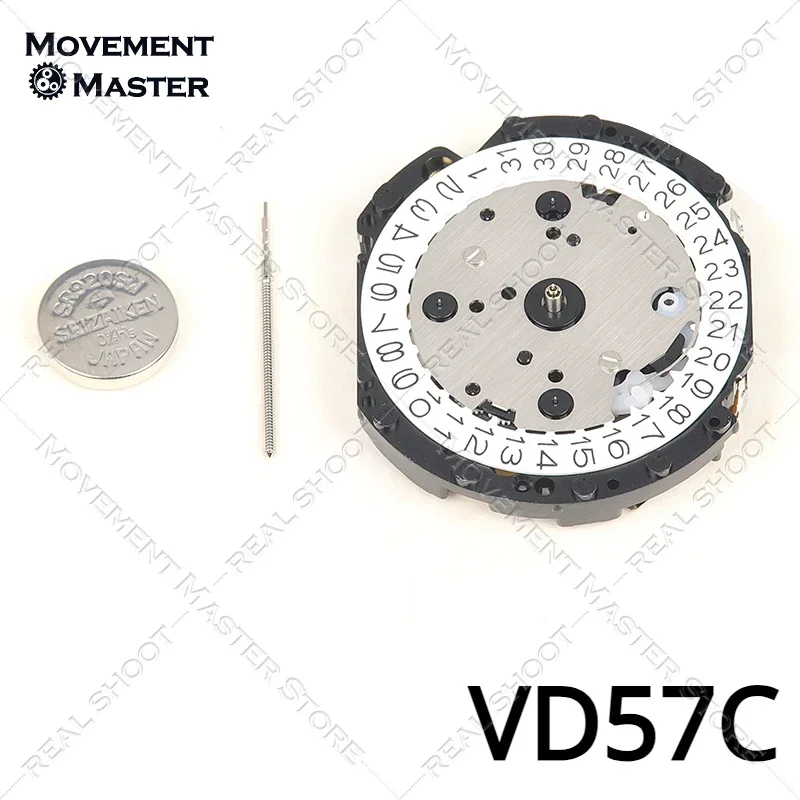 VD57 Movement VD57C Quartz Movement 6 Hands 6/9/12 Small Seconds Japanese New Original Watch Movement Accessories