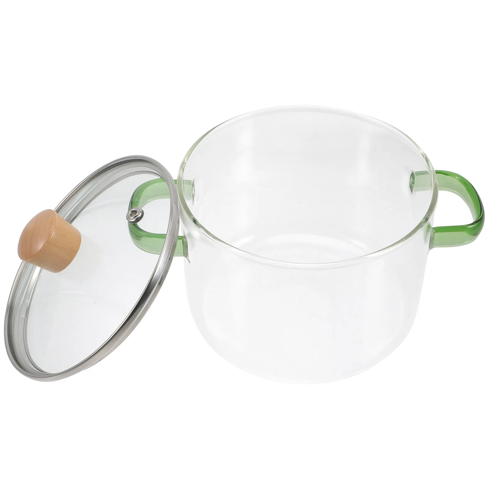 Glass Soup Heat-Resistant Kitchen Stew Pot For Cooking Clear Pots Lid Boiling Noodle Chicken…