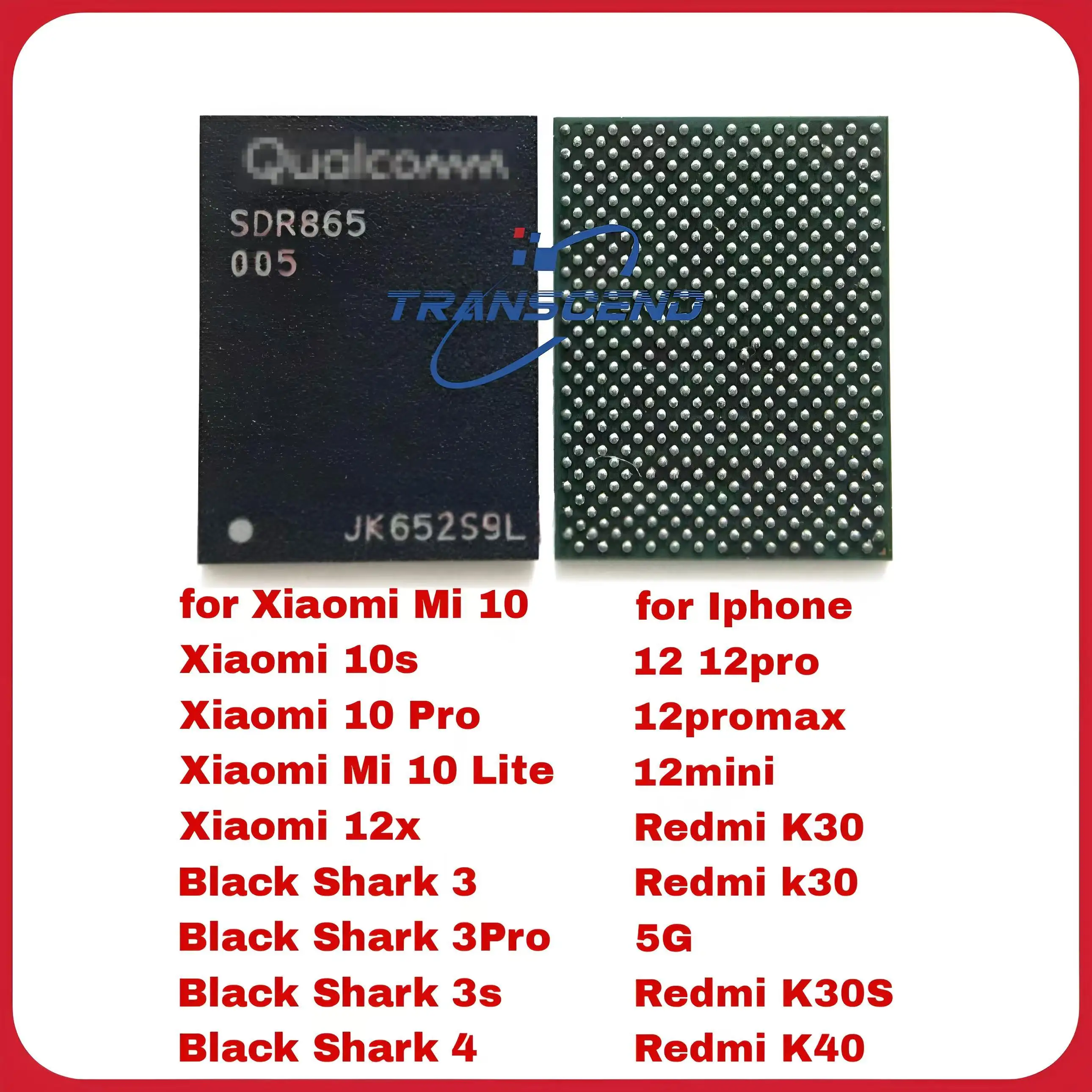 2/10pcs SDR865 005 006  IF Baseband IC Chip for iphone 12 mini 12pro 12promax xiaomi 10 pro redmi k30 k40Black shark 3 3s 4 pro