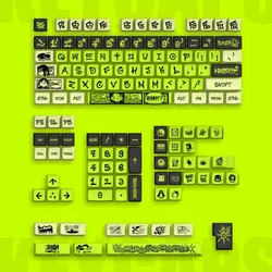 ECHOME Graffiti Artist Theme Keycap Set PBT Dye-sublimation Keyboard Cap 135keys MDA Profile Key Cap for Mechanical Keyboard
