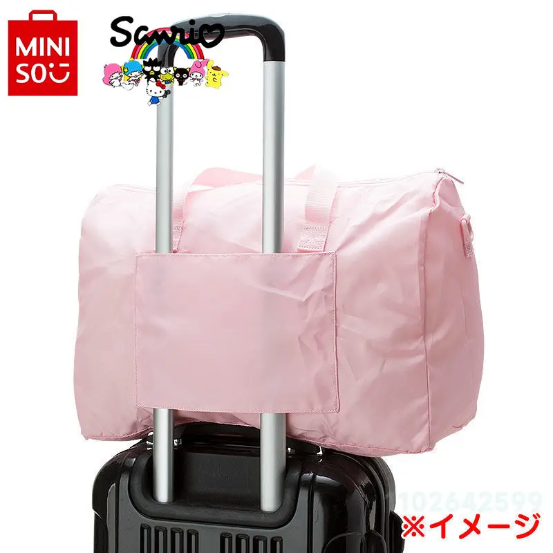Miniso Sanrio New Women Portable Travel Bag Luxury Brand Fashion Travel Handbag Cartoon Cute Storage Luggage Bag Large Capacity