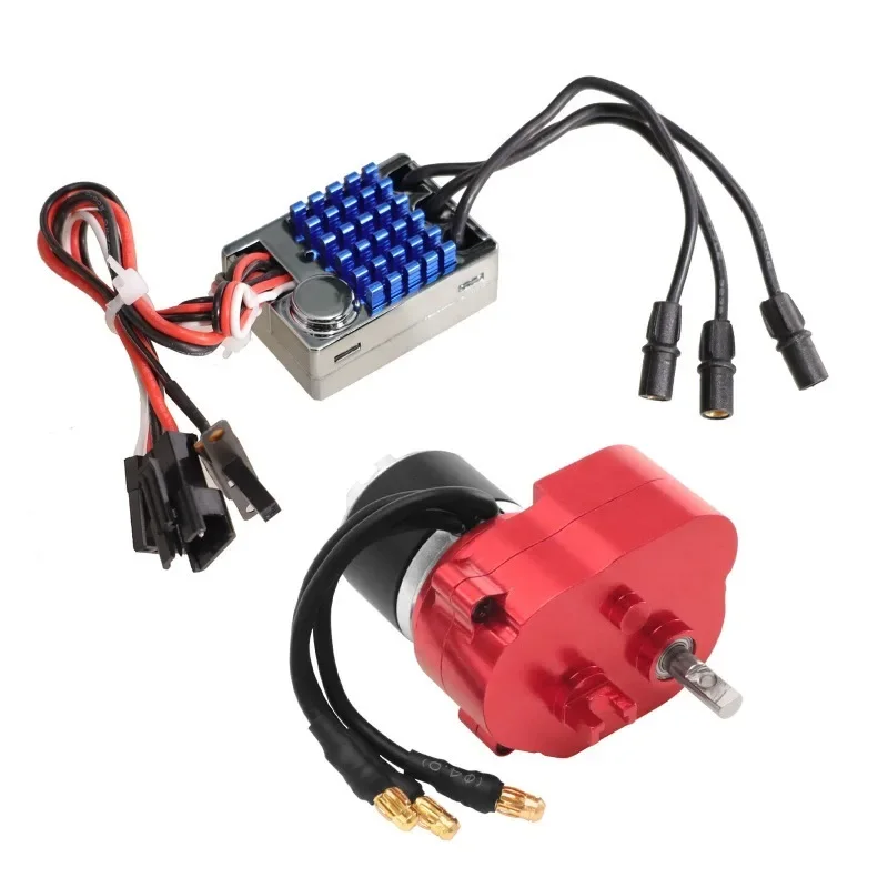 

Full Metal Gearbox Upgrade Kit 2322 2600KV Brushless Motor AM32 45A ESC SM3P Plug for 1/12 RC Crawler CarMN82 MN78 MN168 MN99v2