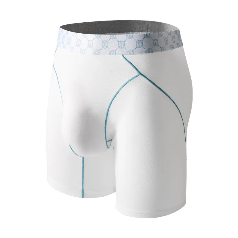 남성용 대나무 섬유 팬티, 남성용 속옷, U 포켓 롱 복서 팬츠, 통기성 좋고 부드러운 속옷, 플러스 사이즈 M-XXL