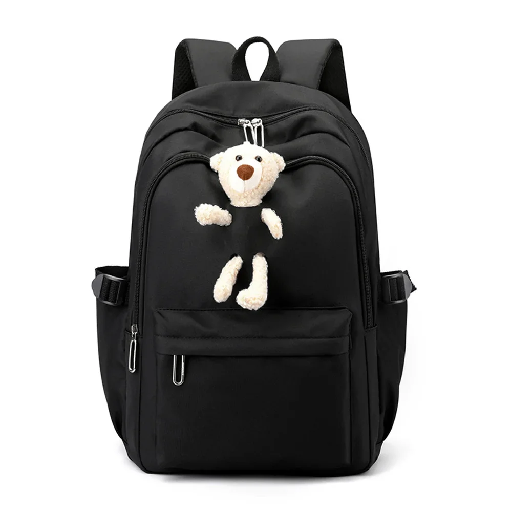 

Bear Kawaii School Bags for Teenage Girls Schoolbag Student Bookbag Black Teen School Backpack Bags for Women Backpack Mochila