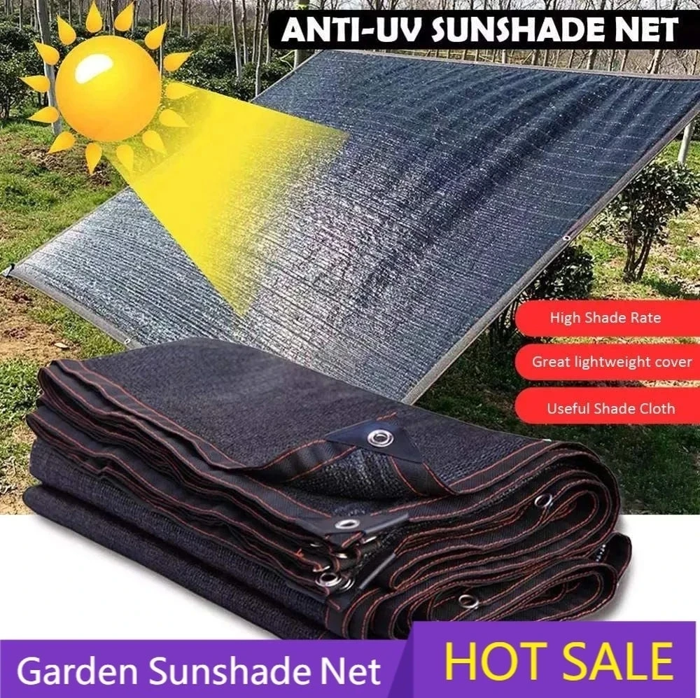 

Thickened 12-pin80- 90% shading rate anti-UV HDPE black shading net outdoor pergola car garage rain shed shading net