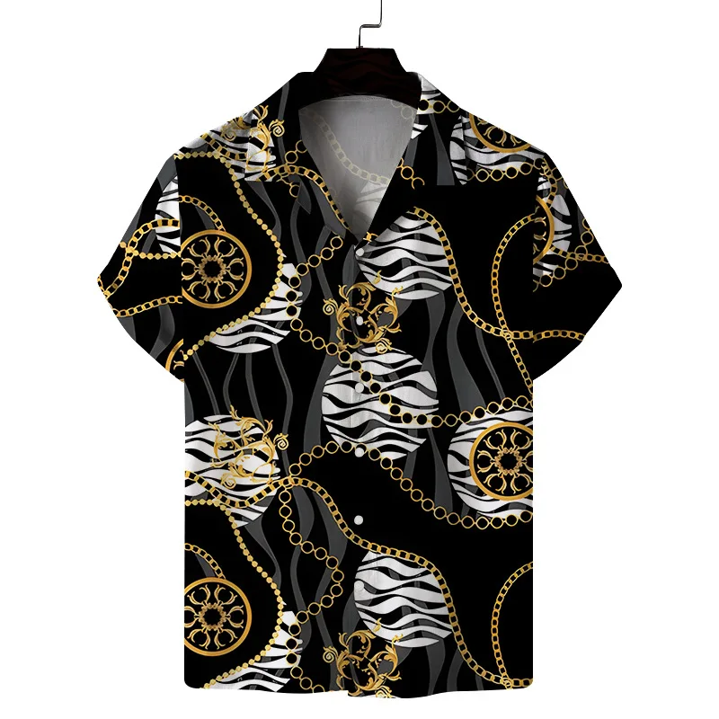 Summer Hot Selling Hawaiian Shirt Men's Thin Breathable Men's Loose Daily Cardigan