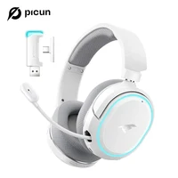 Picun G2 2,4 GHz Bluetooth auriculares inalámbricos para juegos para PC PS4 PS5 interruptor de teléfono 5ms baja latencia 7,1 auriculares con cable envolvente micrófono ENC