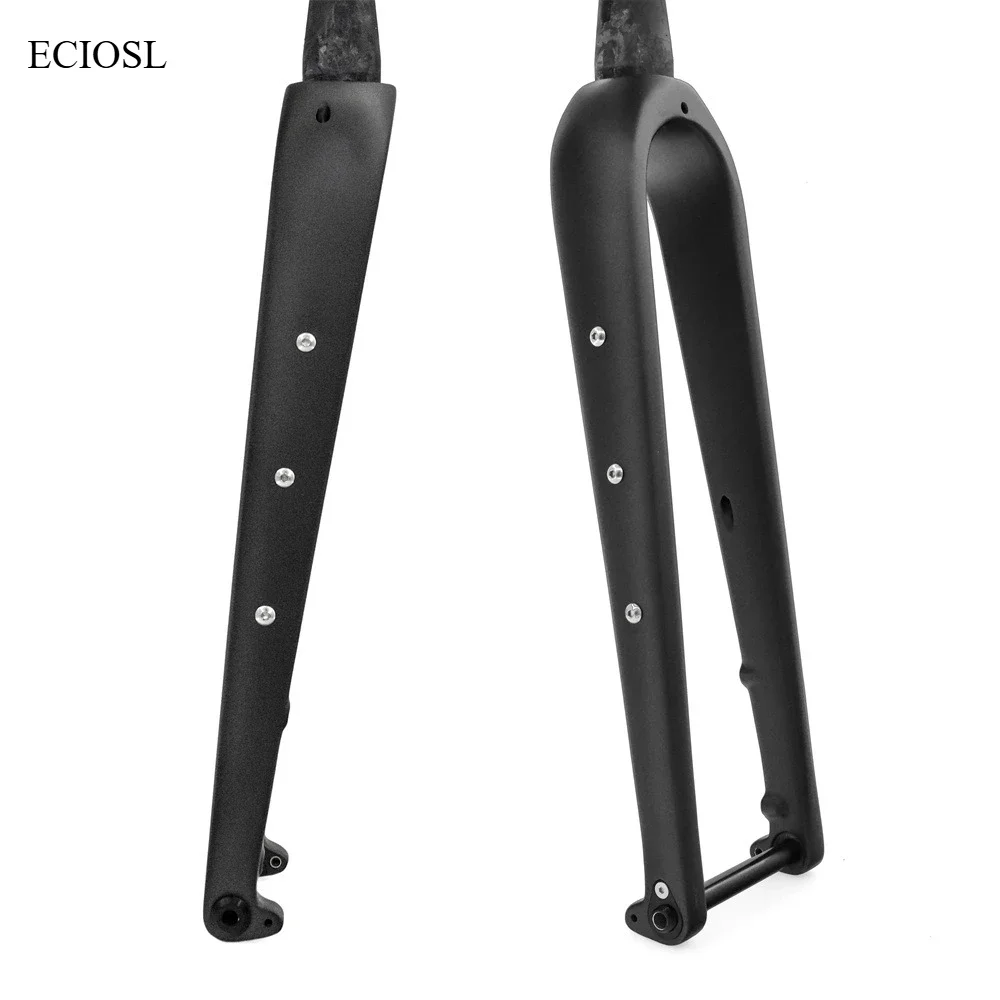 خفيفة للغاية T800 ألياف الكربون الحصى شوكة الدراجة ماتي النهاية 700C أنبوب التوجيه مفتوح 100 مللي متر الحصى الدراجات اكسسوارات #6