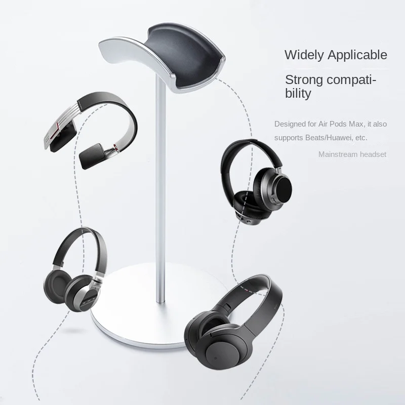 1 pcs Aluminum Headphone Stand Stylish Non-Slip Headset Holder for AirPods Max/Sennheiser/Audio-Technica/Sony/AKG Etc