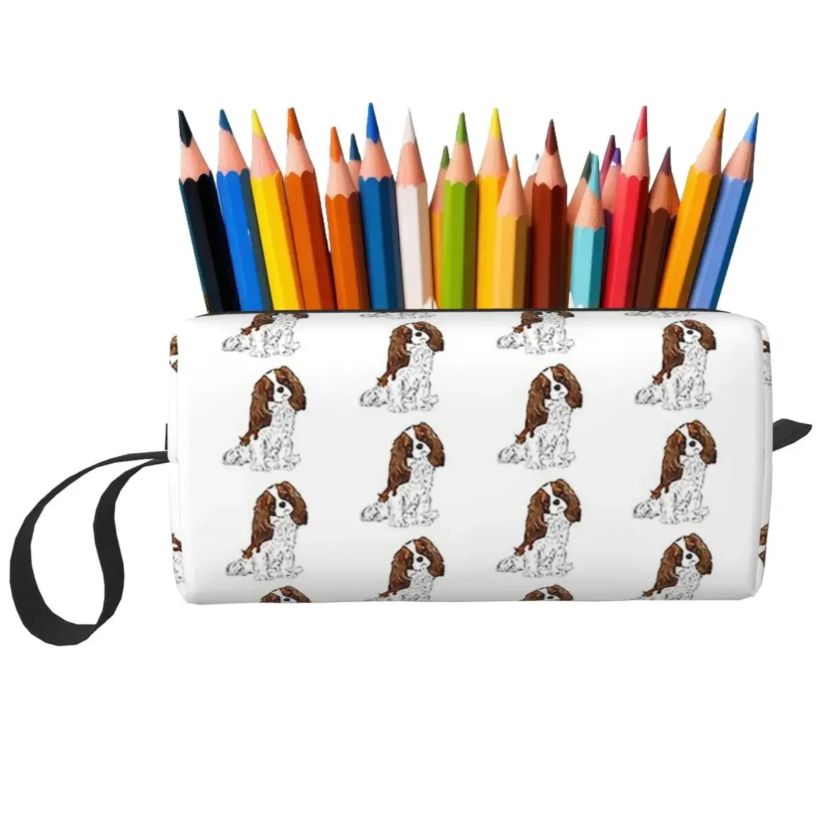 Cavalier King Charles Spaniel - Blenheim Makeup Bag Cosmetic OrganizerToiletry Cosmetic Bag for Women Beauty Travel Pencil Case